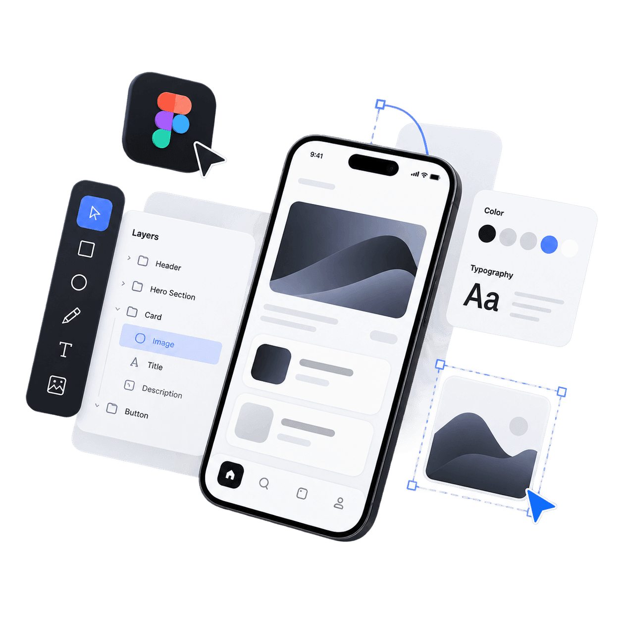 Interface design layouts and component details